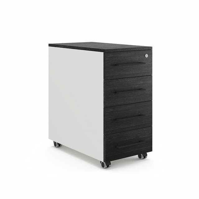 Тумба мобильная Kobor TМ4-40/50 white/wood