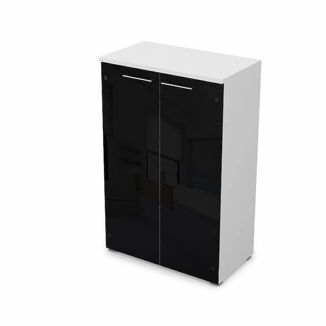 Шкаф АЛСАВ Gloss line 9НШ.017.7 белый премиум/металл глянец