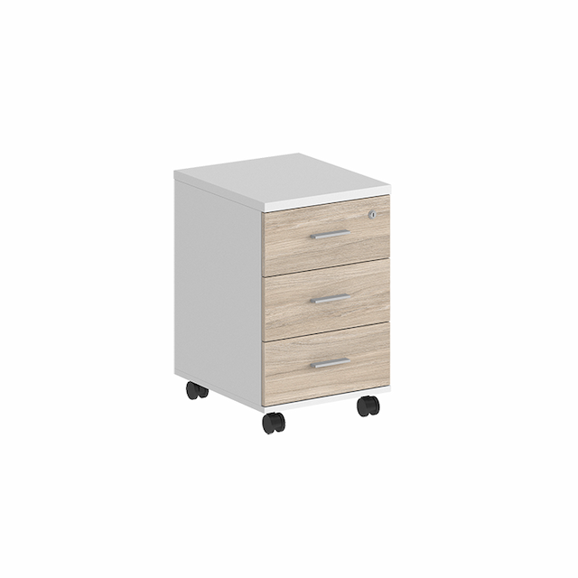 Тумба мобильная с 3 ящ. и замком Norden Сигма SG.611.WH.OL