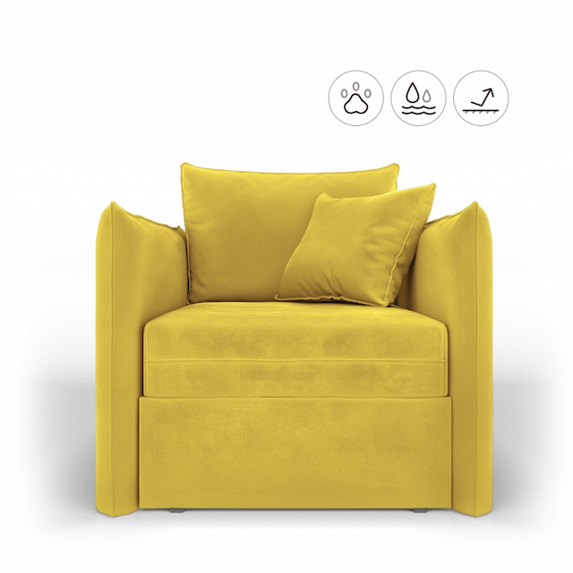 Кресло Мастерфабрик Виви Нью ТТ Saga yellow ткань рогожка