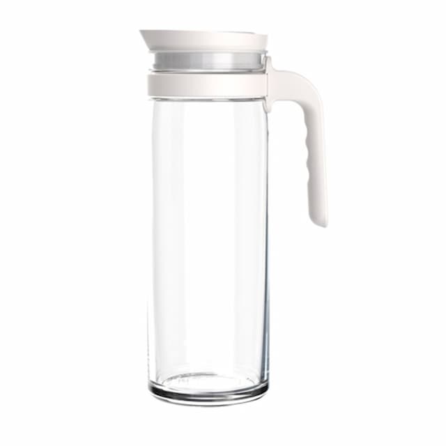 Кувшин OCEAN "Terra" 1,39л h270мм d88/92мм, стекло, с крышкой и ручкой из пластика (белый) 5B24349G0001