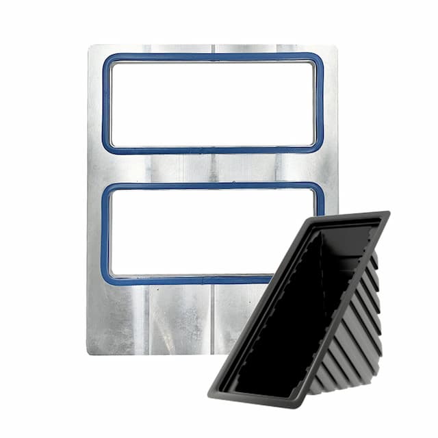 Матрица для запайки 2-х лотков под сэндвичи размером 180х80 мм на запайщике TS225 Kocateq (Mold 180х80mm 2 sandwich)